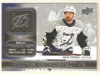 Nick Perbix 2023-24 Upper Deck Series 1 Rookie Retrospective #15 Lightning