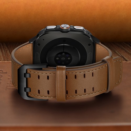 Leather Strap Double Buckle Watch Band 47MM For Samsung Galaxy Watch Ultra NEW - Picture 41 of 43