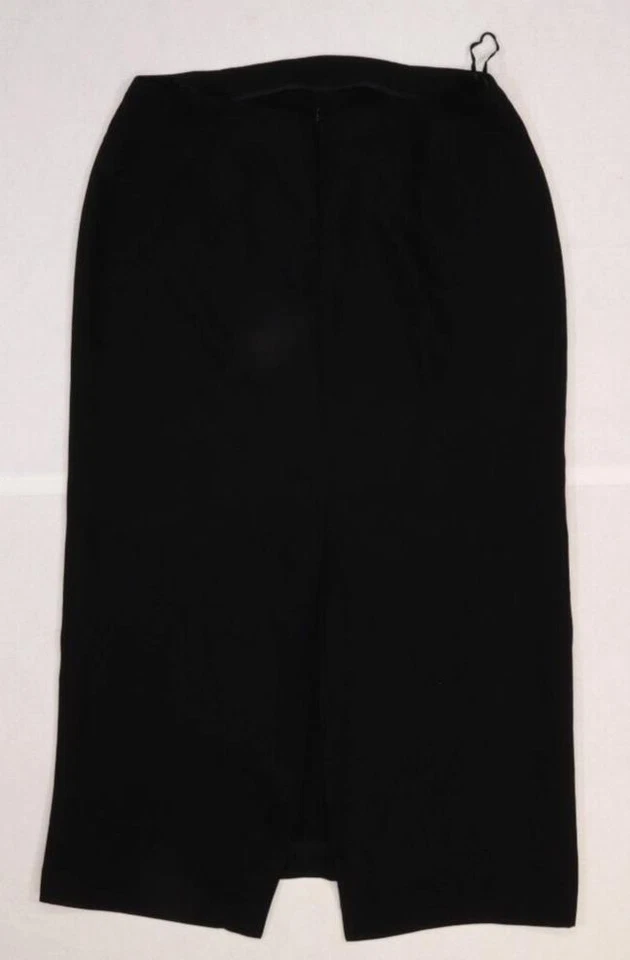 Maxi falda ajustada formal larga con abertura trasera negra lisa Style & Co para mujer talla 16 Foto 2 de 4