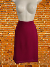 VINTAGE RASPBERRY SIZE UK 6 SKIRT PENCIL TAILORED FORMAL WOOL BLEND WORK WOMENS