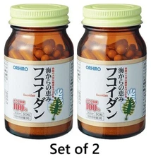 ORIHIRO Fucoidan Supplement 90 Tablets ×2 | Immune Support Seaweed Extract Japan