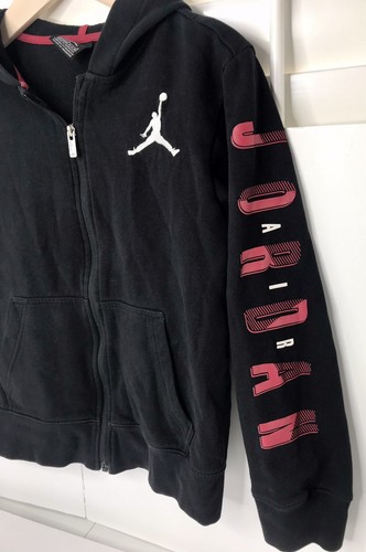 Boys Youth Nike Air Jordan Hoodie Sweat Shirt Large Zip Up - Picture 2 of 7