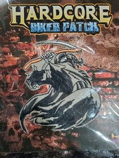 Grim Reaper Biker Patch 3 3/4" x 3 1/2" Embroidered Iron Sew FREE Mail