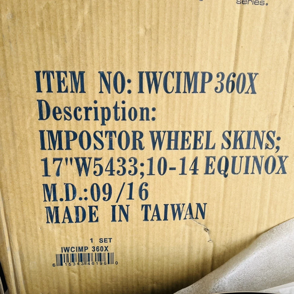 Chevrolet Equinox 2010-2017 juego de 4 cubiertas de rueda cromadas IWCIMP360X Imposter NUEVO Foto 3 de 4