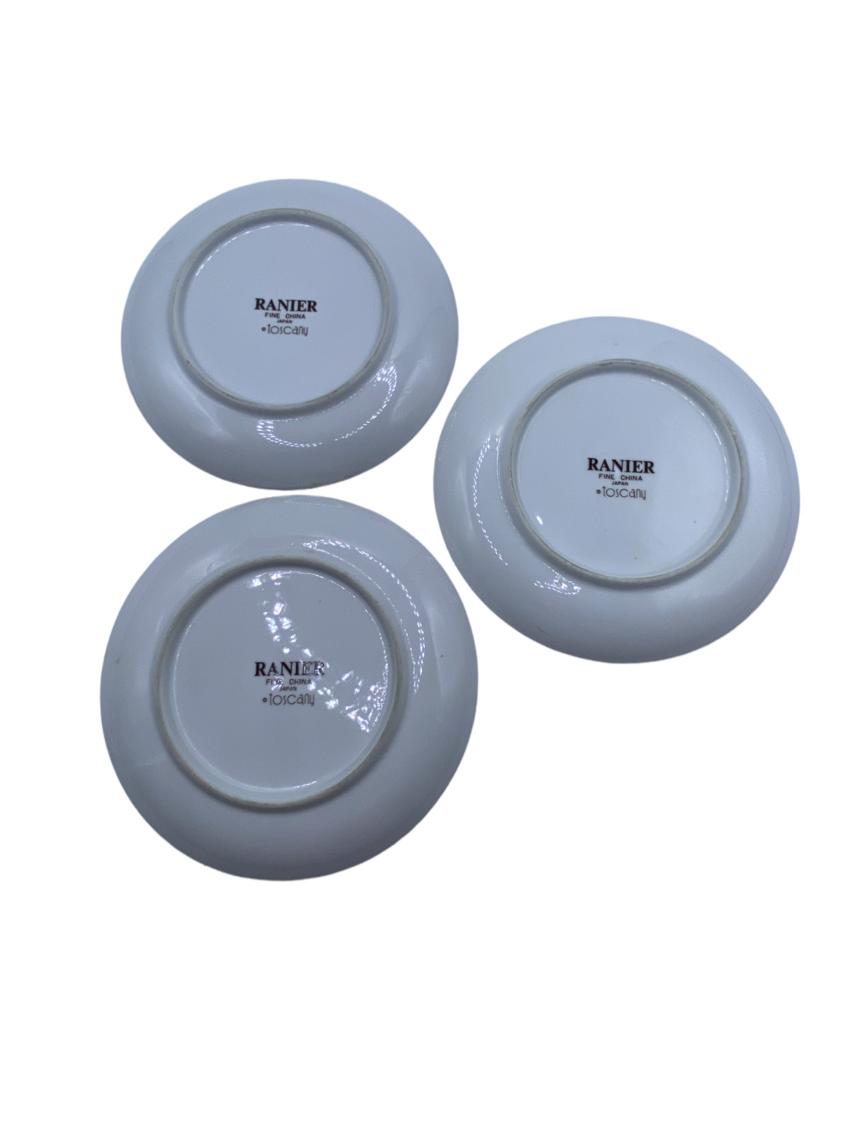 Lot of 3 Toscany Fine China Ranier Bread Plate Leopard Lion Tiger Made in Japan