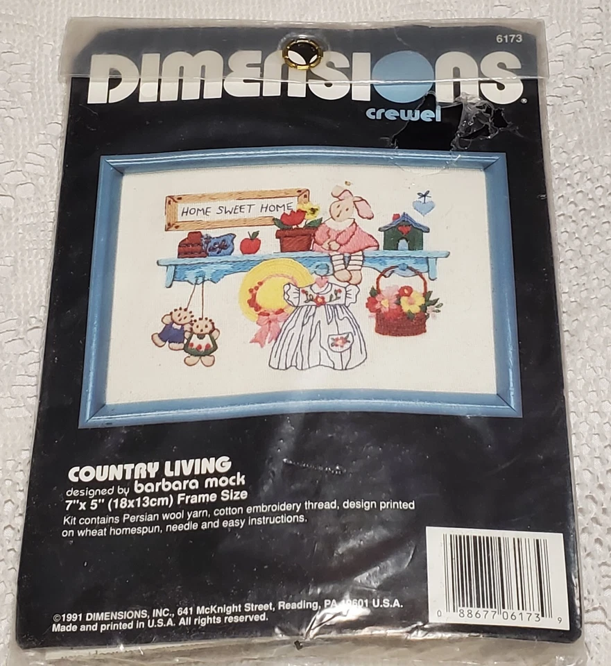 1 NWT Dimensions Gallery Crewel Kit 6173 Country Living Barbara Mock Grandma - Image 2 of 4