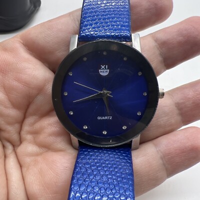 ''XI New'' Watch, Shiny Blue Buckle Band, new battery!!