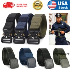 Men's Military Tactical Belts Army Adjustable Quick Release Waistband Cam Buckle