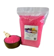 Bath Salts | Rose Petal Scent | 4lb Bag | Aromatherapy | Sea Salt | Epsom Salt
