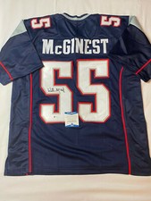 WILLIE MCGINEST SIGNED NEW ENGLAND PATRIOTS JERSEY BECKETT WITNESS COA WH10209