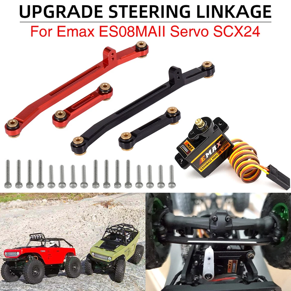 Metal Steering Linkage Rod for Emax ES08MAII Servo SCX24 Upgrades 1/24 RC Car - Image 4 of 4