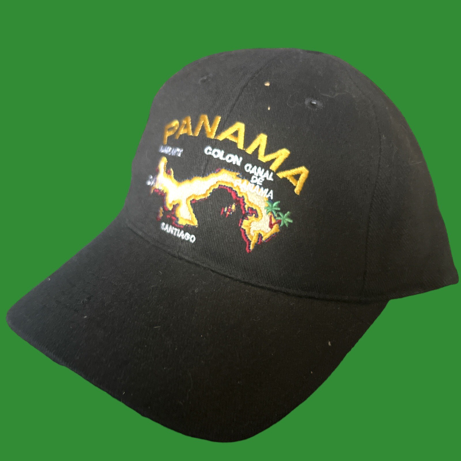 PANAMA Adjustable Strapback Baseball Hat Cap Blac… - image 1