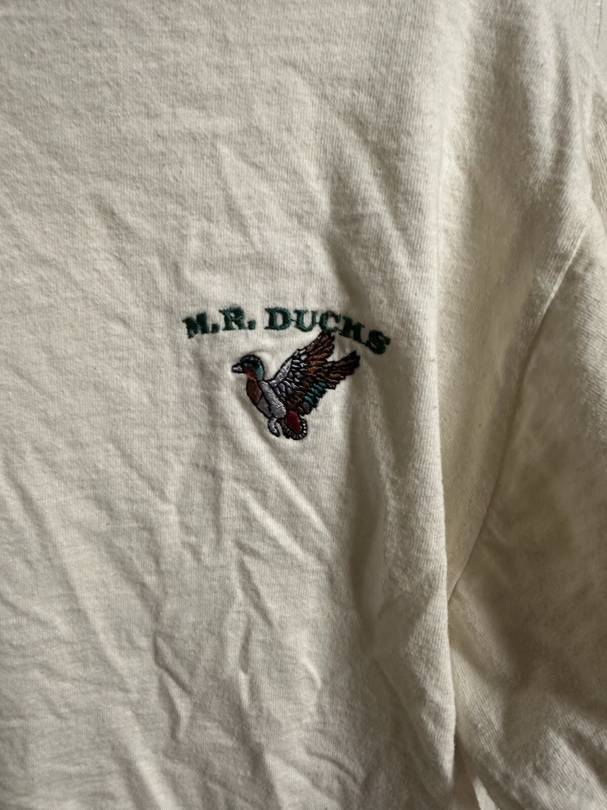 Vnt 90s M.R. Ducks T-Shirt Med 40 Ocean City Maryland USA Mallards Cotton White thumbnail 2