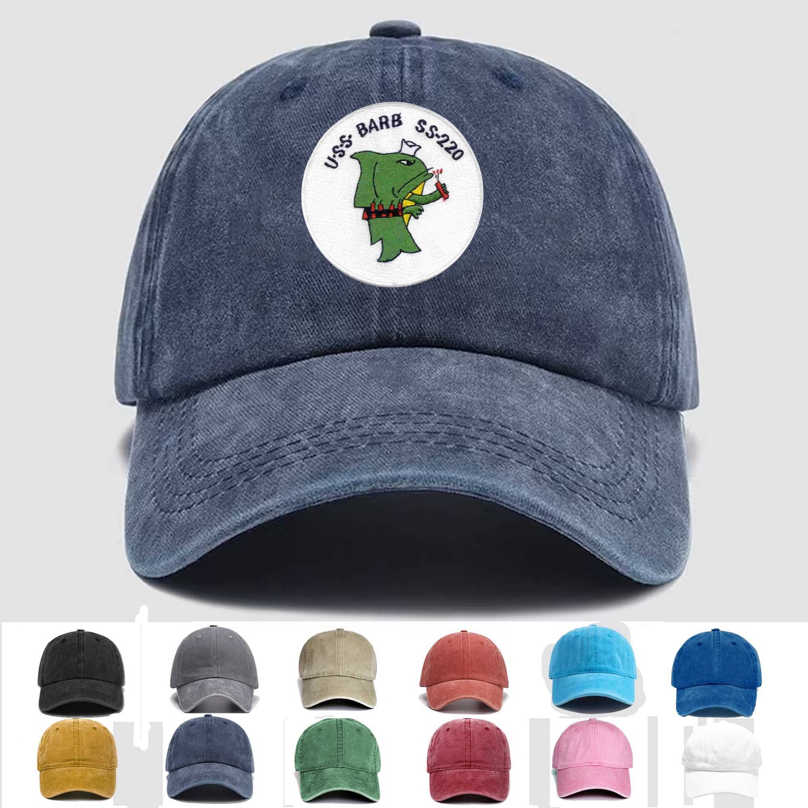 Custom Embroidered Hat SS-220 USS Barb, Veteran Cap, Trucker Hat, Gift Idea