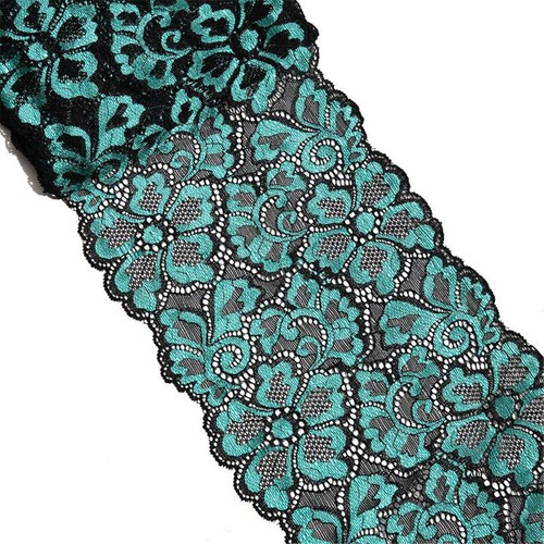 18cm Wide Stretch Elastic Flower Lace Trim Embroidered Ribbon DIY Sewing Craft - Afbeelding 18 van 21