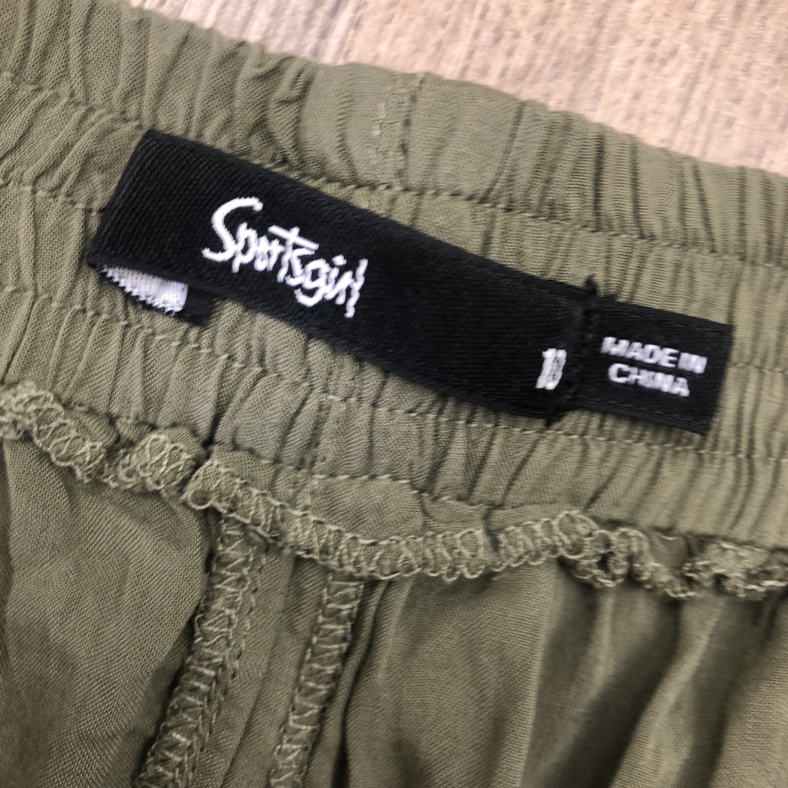 Sportsgirl Women’s Pants Sz 10 Wide Leg Crop Length Khaki With Buttons Q4 eBay