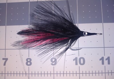 1 Each 2/0  Black Death Tarpon Fly tied on Gamakatsu SL12S hook Florida Tarpon