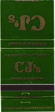 Montreal Canada CJ's Prime Rib House Vintage Matchbook Cover