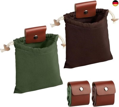 EEEKit Tasche für Futtersuche Gewachstes Canvas, 2er-Pack Faltbare Canvas Leder 