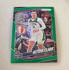 2025 Panini Prizm WNBA Alysha Clark Green Prizm Washington Mystics Card #129