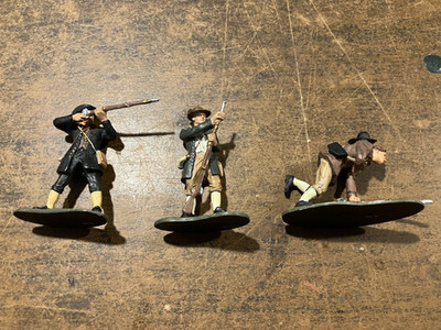 W. Britain 1/32nd scale matte finished AWI Colonial Minutemen Set