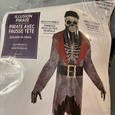 Illusion Pirate Costume   Size Child Medium 8-10