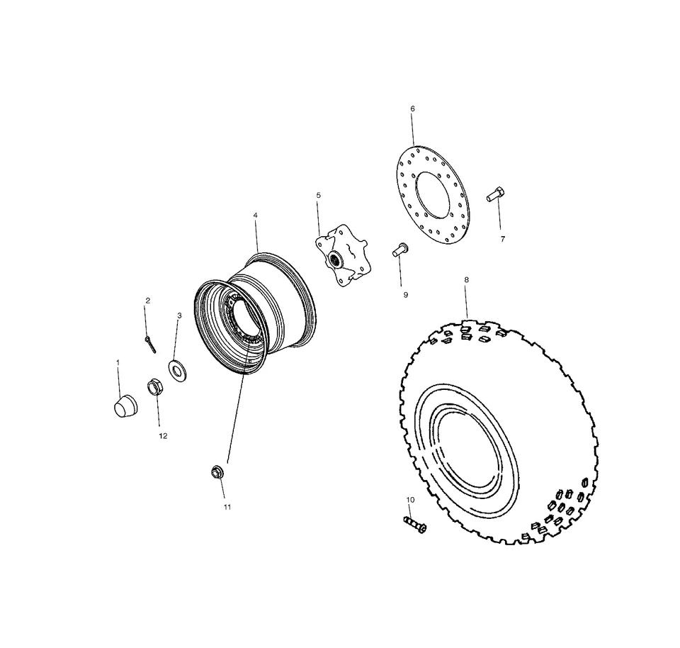 Disco de freno trasero Polaris, pieza original OEM 5244635, cantidad 1 Foto 4 de 4