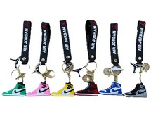 Nike Air Jordan Shoe Keychain 3D Mini Sneaker Charm Pack of 6 New Designs