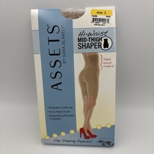 Assets by SPANX Size 2 High Waist Mid Thigh Shapewear Nude Sara Blakely NWT