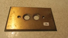 Antique Brass Push Button Light Switch Plate  No. 4