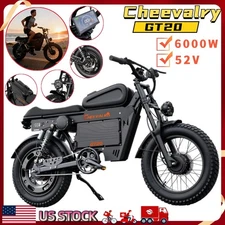 20" Cheevalry GT20 Electric Mountain Motorcycle 6000W 60V43Ah Off-Road E-bike US