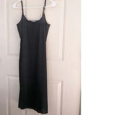 The Great Strappy Little Black Dress, Size 0, Adjustable Straps, Cotton, Slinky
