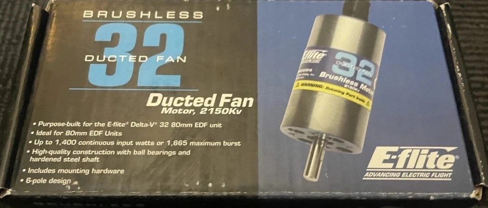 Eflite BL32 Ducted Fan RC Remote Control Airplane Jet Motor 2150kv EFLM3032DFA - Image 2 of 2