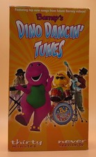 Barney - Barney's Dino Dancin' Tunes VHS 2000 White Tape  Buy 2 Get 1 Free 