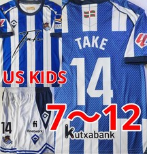 TAKE kids sociedad Uniform la liga top bottom set new with tag US kids7-12 