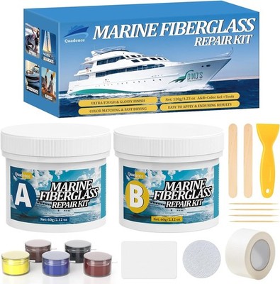 Fiberglass Boat Repair Kit Waterproof epoxy&gel coat for fixing cracks,chip,Hole