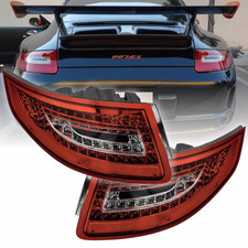 LED Rückleuchten Set Klarglas Rot chrom für Porsche 911 / 997 2004-2009 1. Gen
