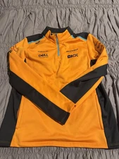 McLaren Formula 1 Racing Team Men's Quarter Zip Pullover Size XL Orange F1 Logo