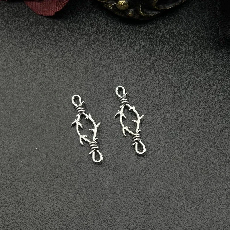 Metal Gothic Connector Charm Bracelet Women Silver Tone Round Layered Jewelry - Image 3 of 4