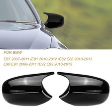 Glänzend Schwarz M-Stil Außenspiegel Spiegelkappen Fit BMW E90 E92 E87 PRE-LCI