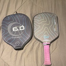 Six Zero 6.0 Black Opal RCD 14mm Pickleball Paddle w/ Cover