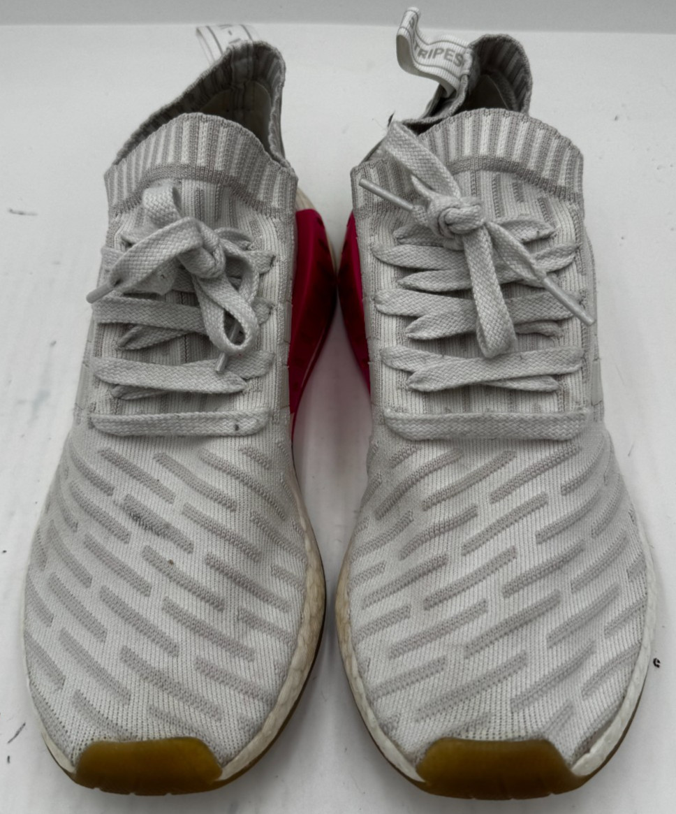 Adidas NMD R2 Primeknit Women's Sneakers Size 9.5 White Athletic Shoes BY9954 thumbnail 4