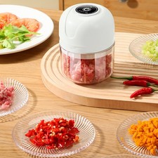 Electric Mini Garlic Chopper Food Crusher Gri...