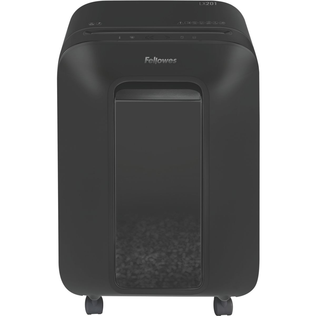 Destructeur FELLOWES MICROSHRED LX201, coupe micro-confettis premium et design noir