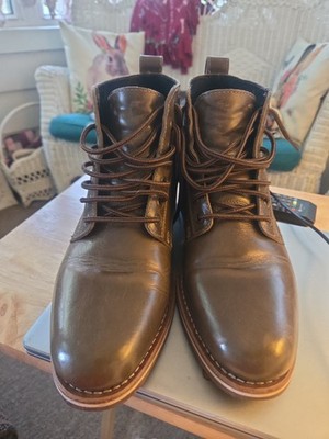 Helm 6'' Zind Leather Boots In Olive Sz 8.5 M Brazil 