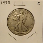 1935 Liberty Walking Silver Half Dollar KEY DATE 90% Fine To Very Fine Condition