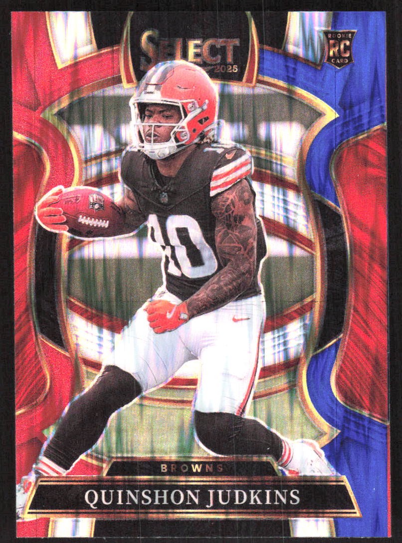 6554K 2025 Panini Select #55 Quinshon Judkins Red and Blue Prizm Shock
