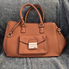 Brown Pebbled Faux Leather Purse bag
