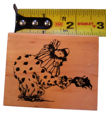 remarkable clown polka dot outfit painting rubber stamp