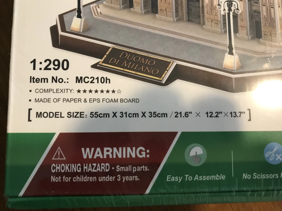 CubicFun 3D Puzzle Milan Cathedral Model Kit Duomo Di Milano 251pc Italy Sealed - Image 4 of 4